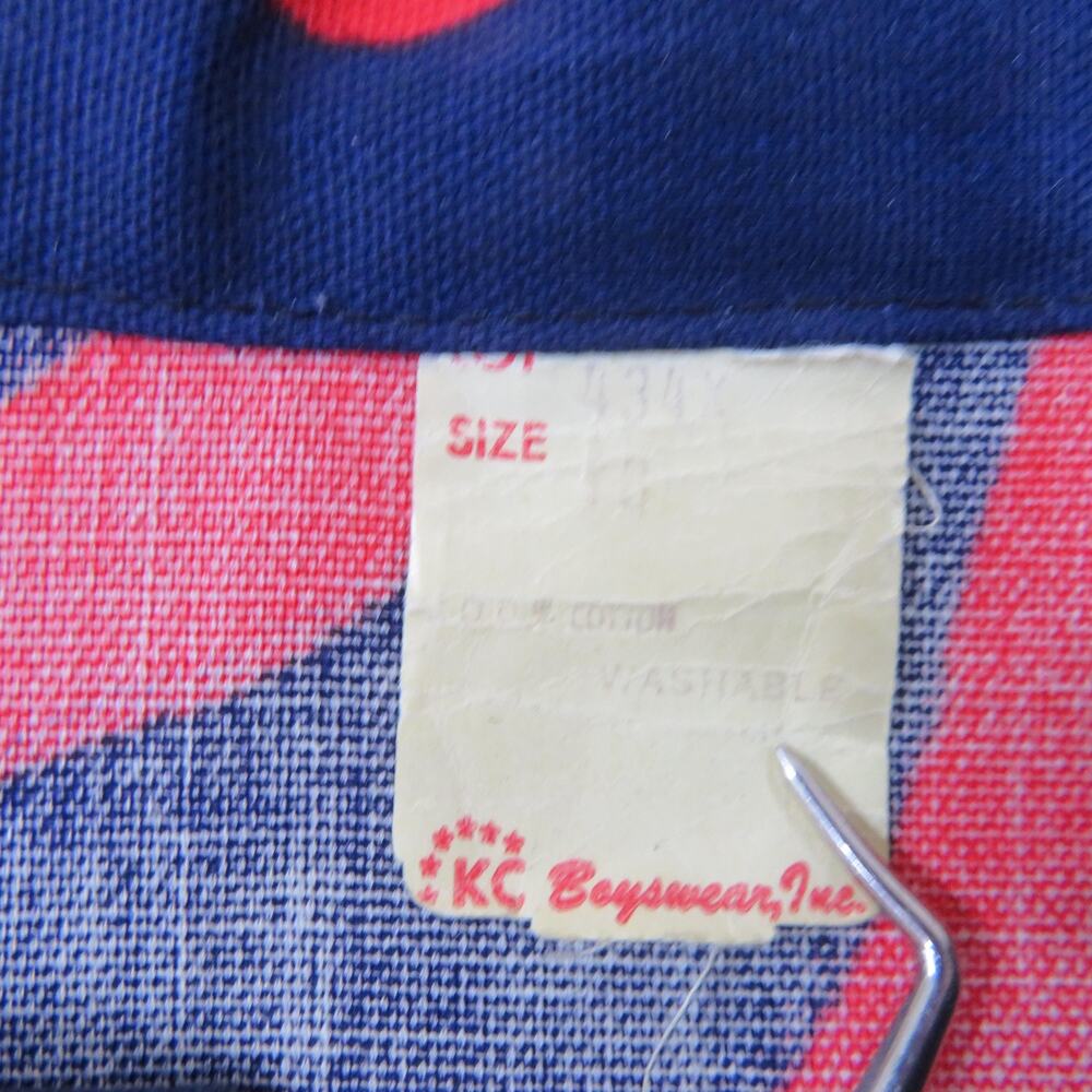 Disco Hippy Metal Zipper Jacket, Blue Sz S-M 1960s-70s - Picture 3 of 6
